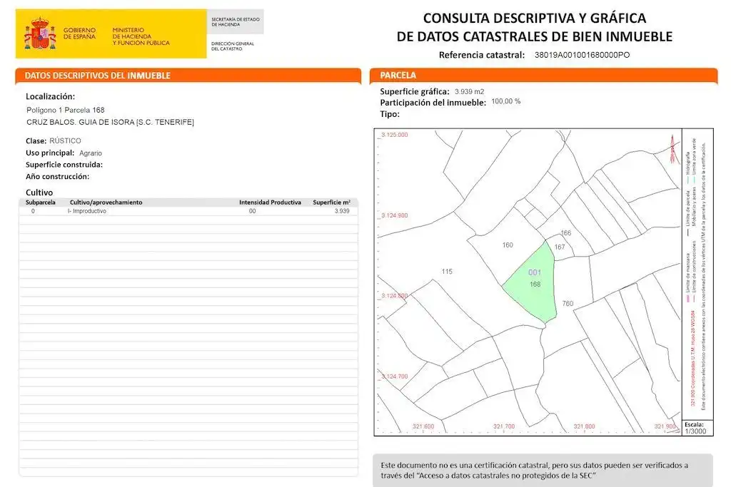 Terreno en venta en Guía de Isora