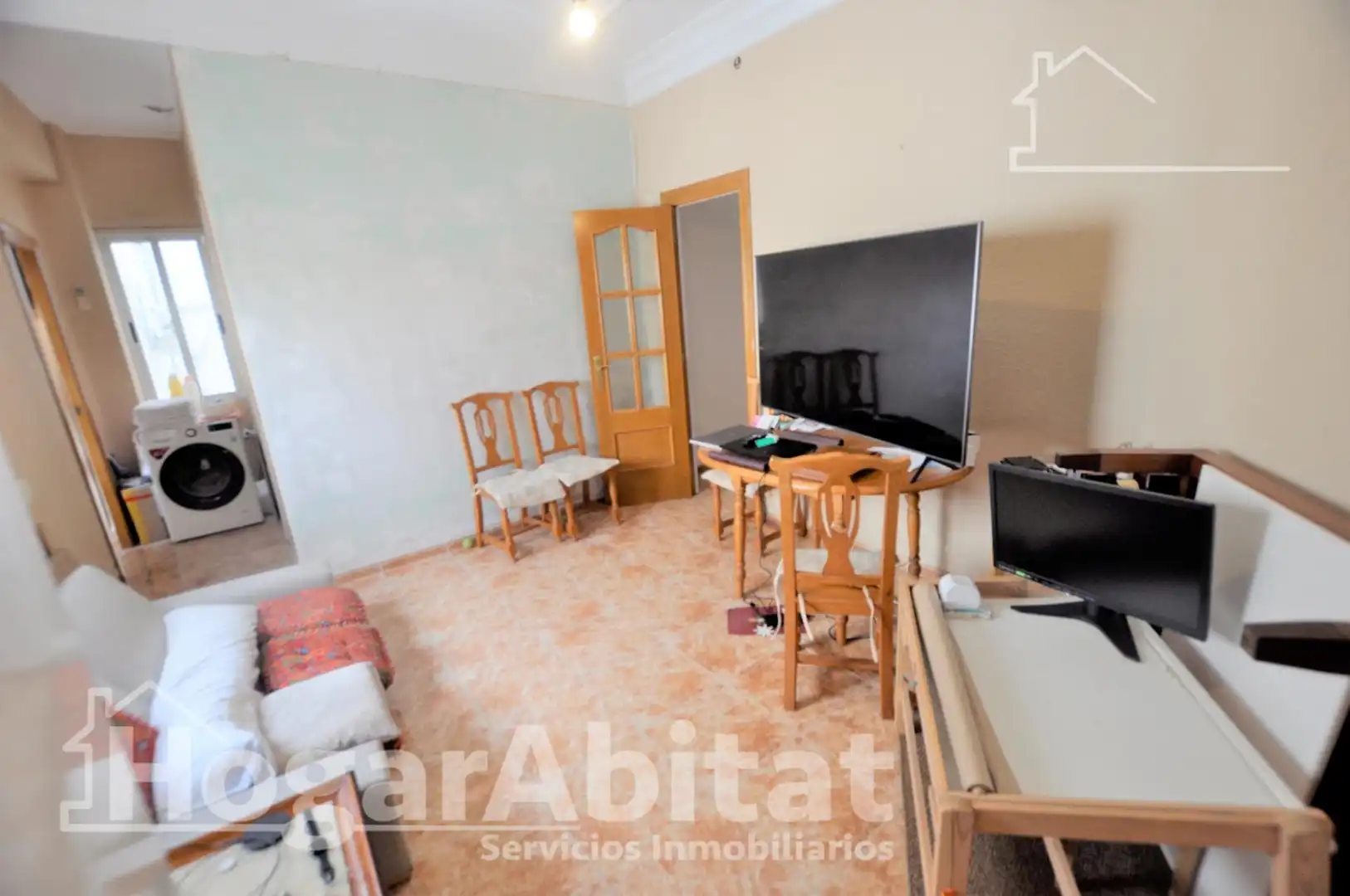 Sala de estar de Piso en venta en  Valencia Capital con Aire acondicionado y Balcón