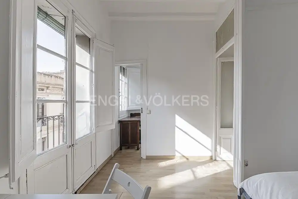 Schlafzimmer von Wohnung zur Miete in Barcelona mit Heizung, Parkett und Möbliert