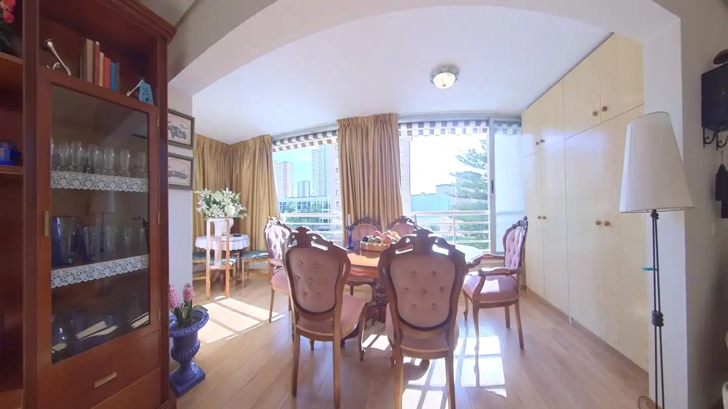 Dining room of Flat for sale in Benidorm  with Air Conditioner, Furnished and Community pool