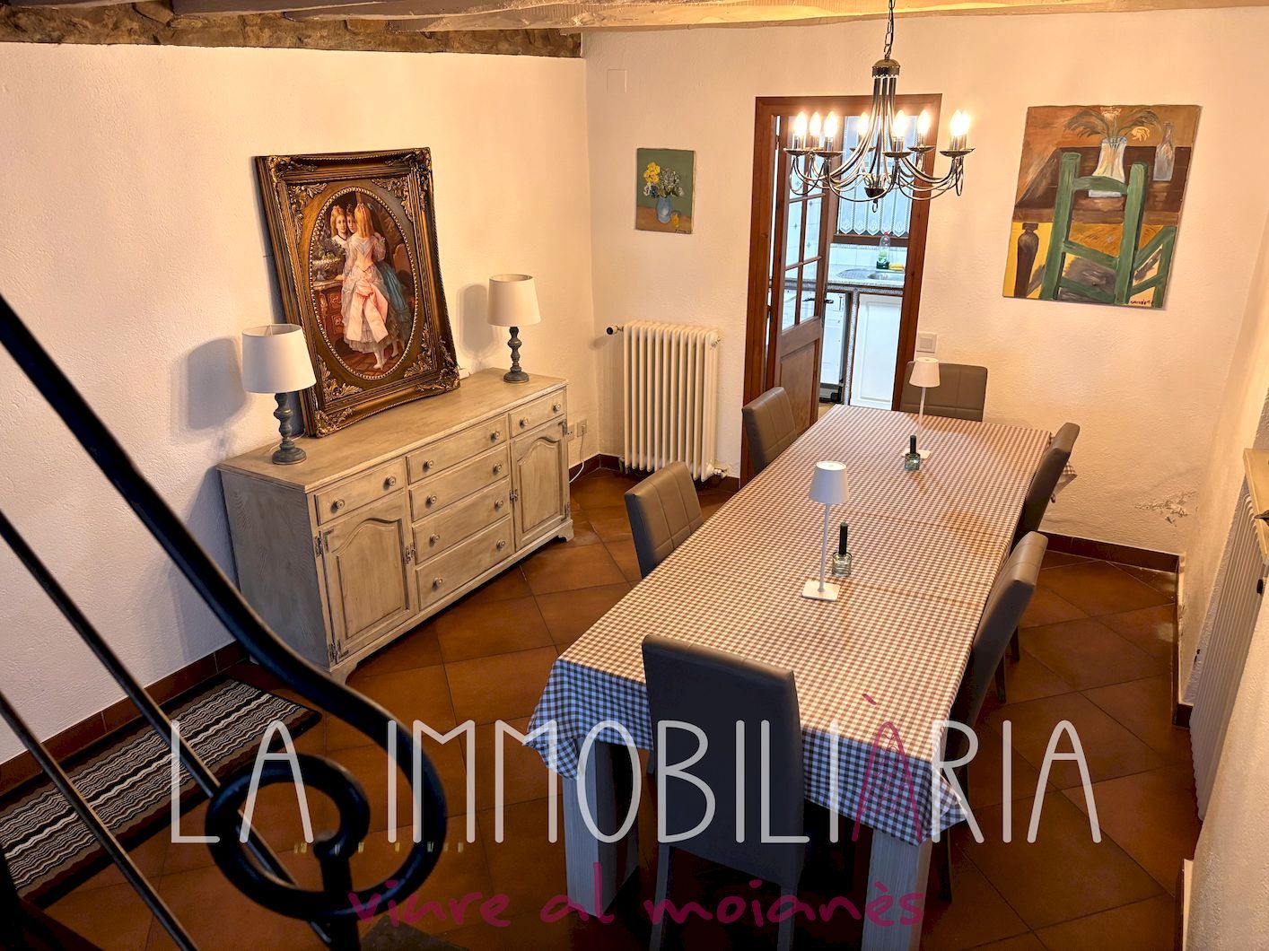 Menjador de Casa adosada en venda en Castellterçol amb Calefacció i Terrassa