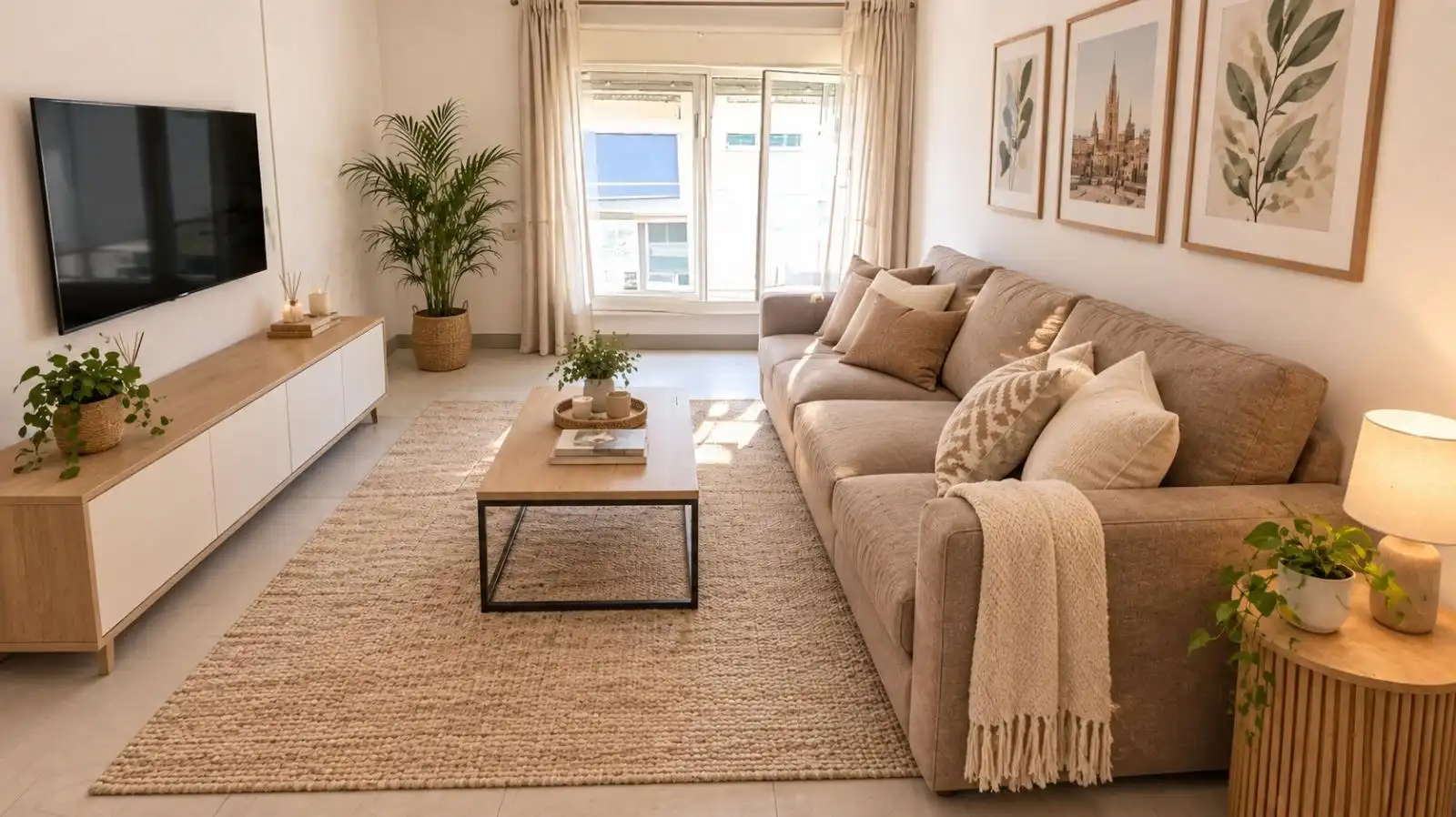 Living room of Flat for sale in Valencia  with Air Conditioner and Balcony