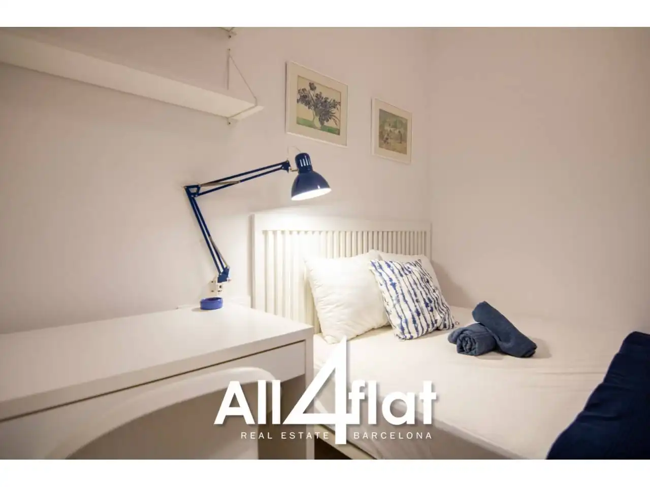 Bedroom of Flat for rent in Barcelona  with Furnished and Alarm