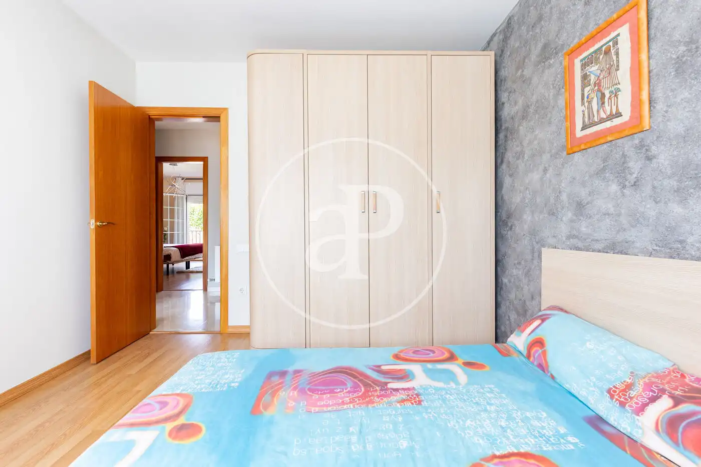 Schlafzimmer von Einfamilien-Reihenhaus zum Verkauf in Sant Quirze del Vallès mit Klimaanlage, Heizung und Privatgarten