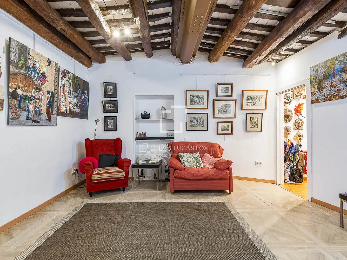 Sala de estar de Piso en venta en Barcelona con Calefacción, Terraza y Balcón