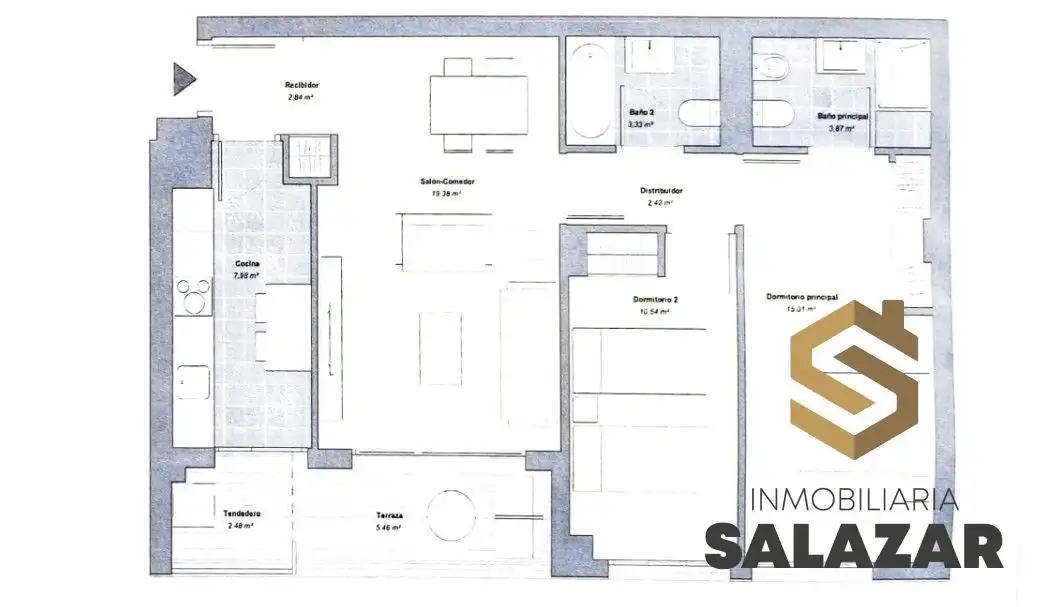 Ático de alquiler en Bilbao  con Calefacción, Jardín privado y Terraza