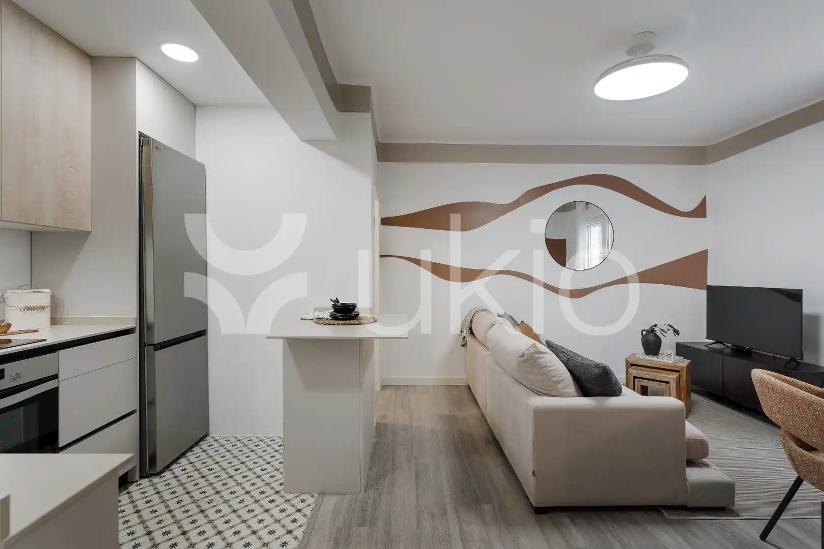 Living room of Apartments for rent in Madrid  with Air Conditioner, Heating and Furnished