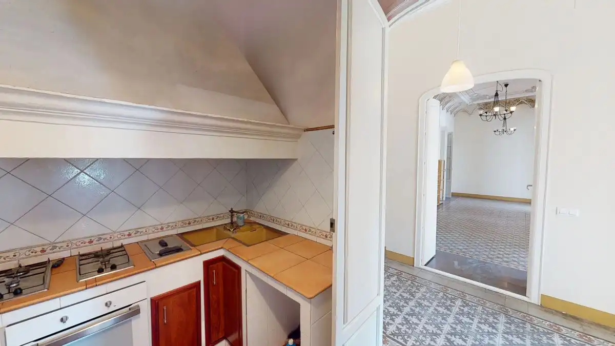 Kitchen of Flat for sale in Villafranca de los Barros  with Terrace, Storage room and Balcony