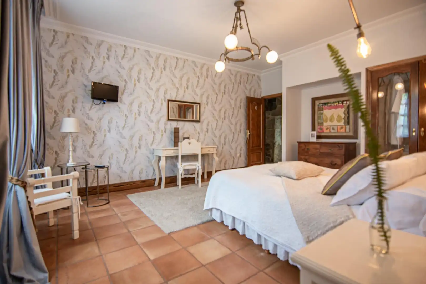 Habitación de Finca rústica en venta en Cuntis con Jardín privado, Terraza y Piscina