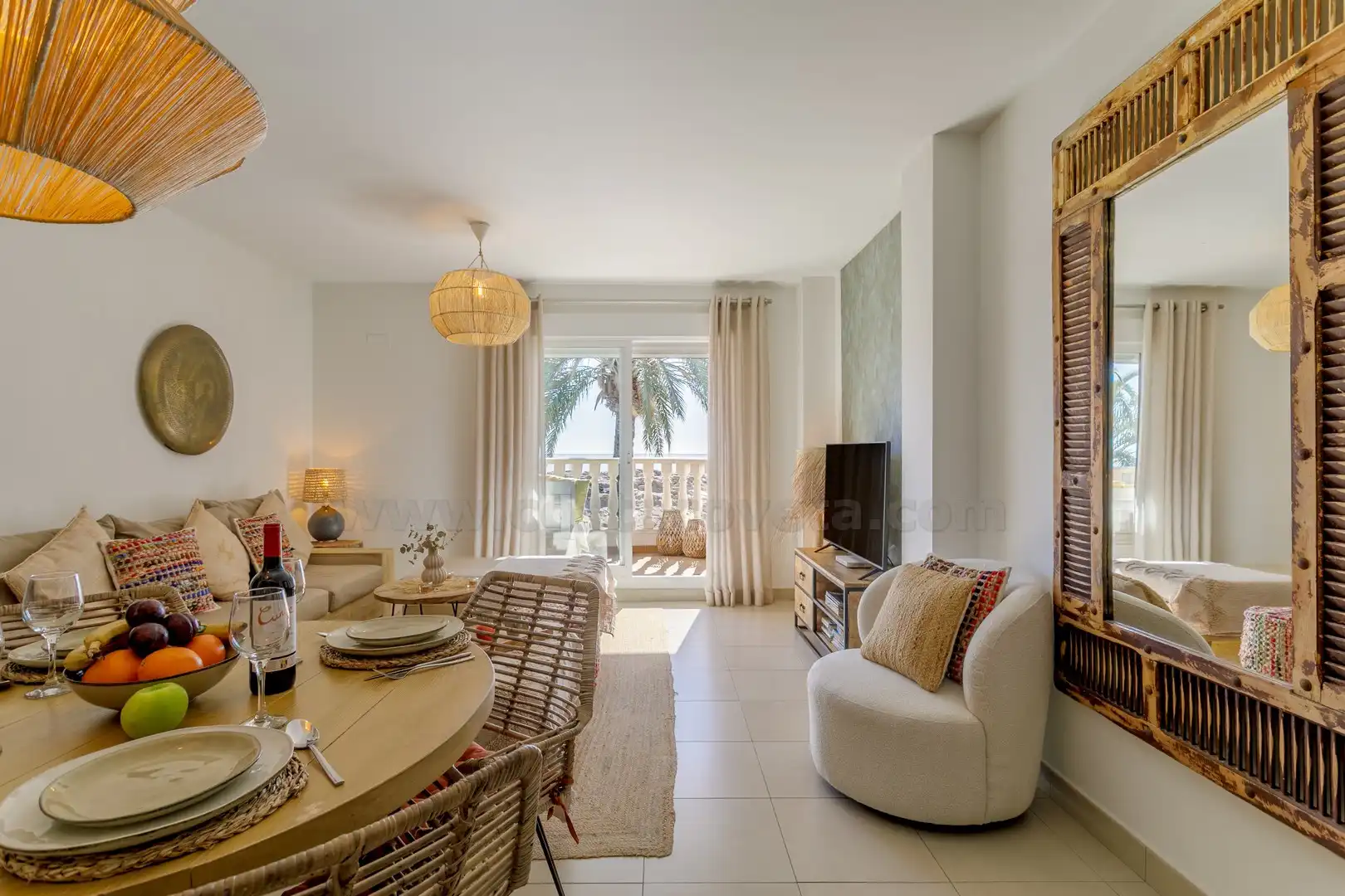 Living room of Apartments for sale in El Campello  with Air Conditioner, Terrace and Furnished
