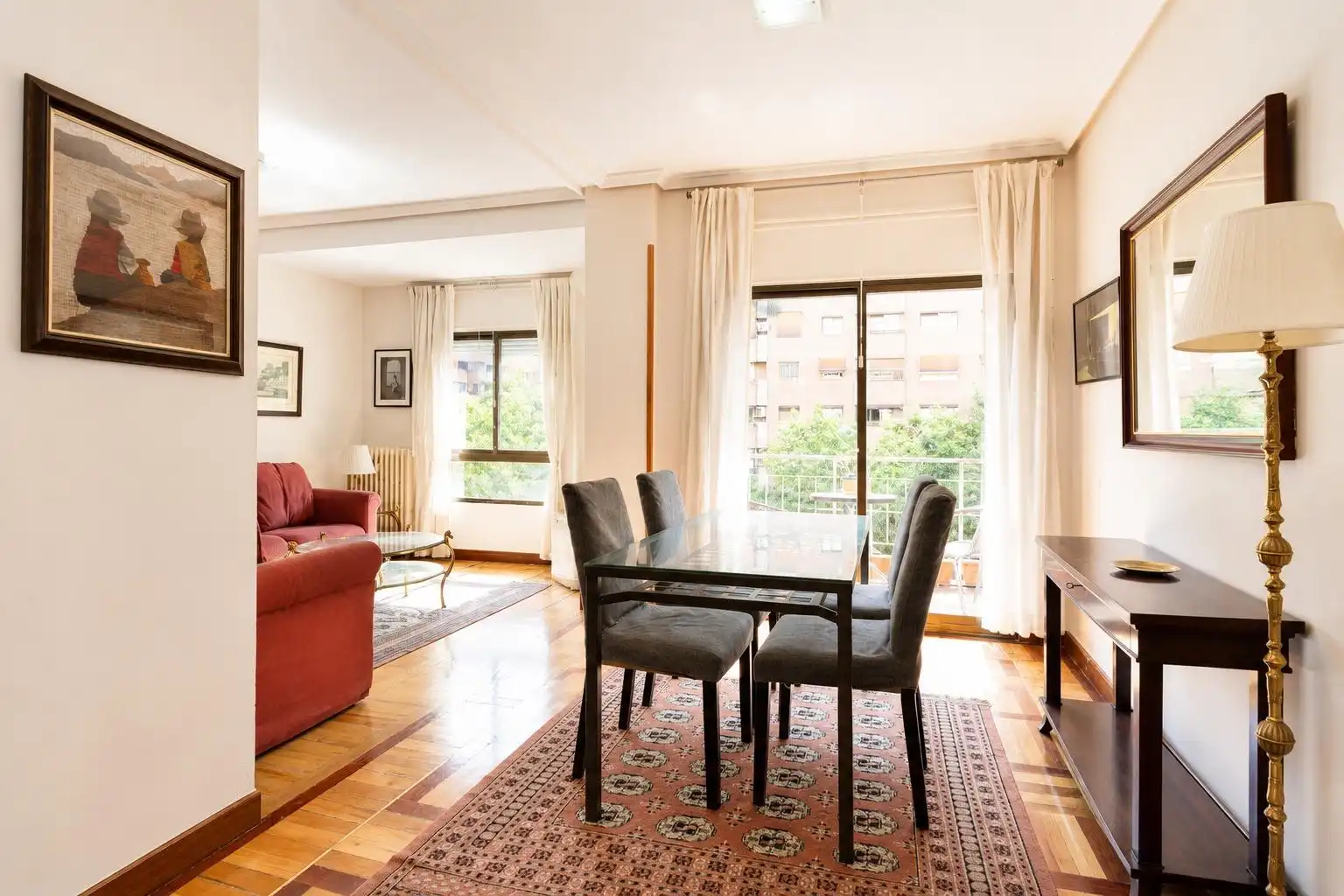 Sala de estar de Piso de alquiler en Madrid con Aire acondicionado, Calefacción y Terraza