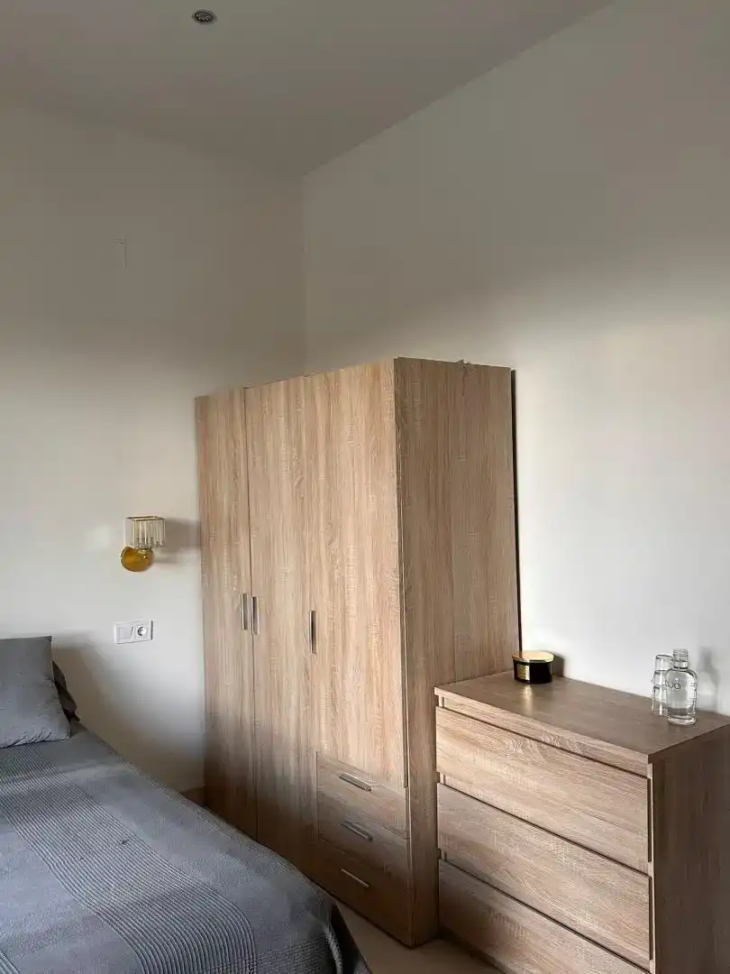 Schlafzimmer von Loft zur Miete in Valencina de la Concepción mit Klimaanlage, Privatgarten und Möbliert