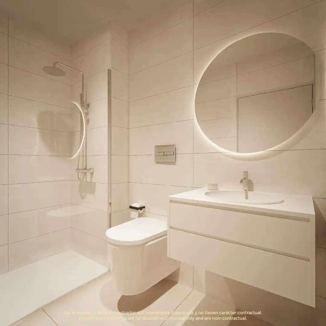 Baño de Apartamento en venta en Murcia con Aire acondicionado, Calefacción y Jardín privado