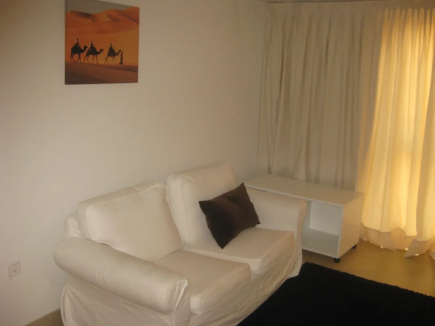 Sala de estar de Piso de alquiler en  Murcia Capital con Aire acondicionado, Amueblado y Lavadora