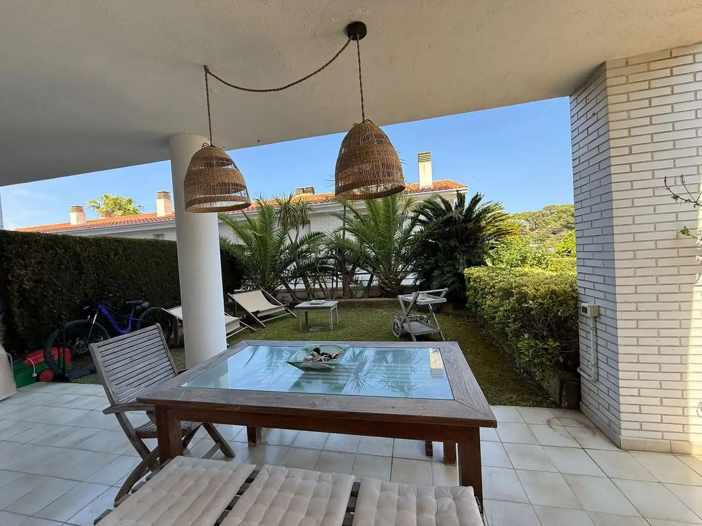 Terrace of Flat for rent in Castell d'Aro, Platja d'Aro i s'Agaró  with Air Conditioner, Private garden and Terrace