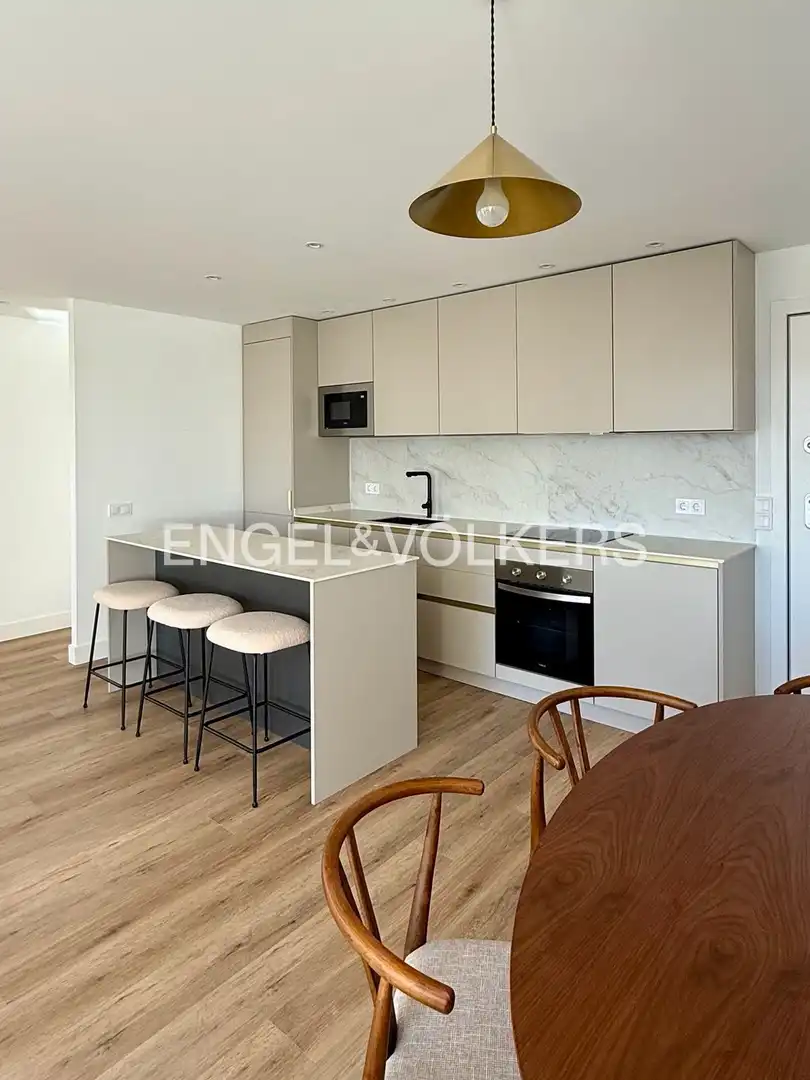 Kitchen of Flat for rent in Madrid  with Air Conditioner, Heating and Private garden