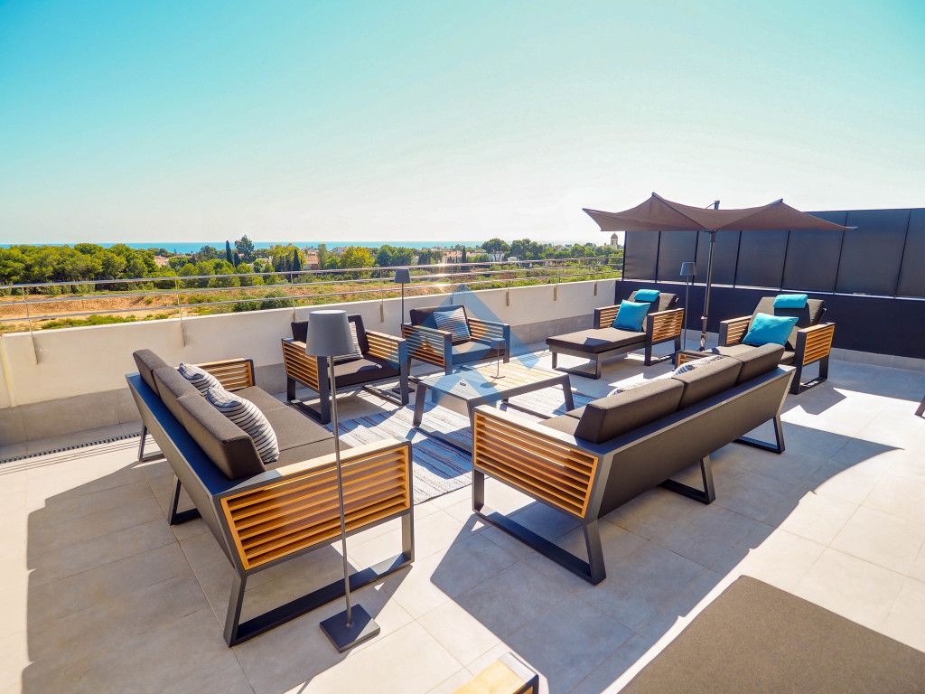Terrace of Flat to rent in Sitges  with Air Conditioner, Heating and Terrace
