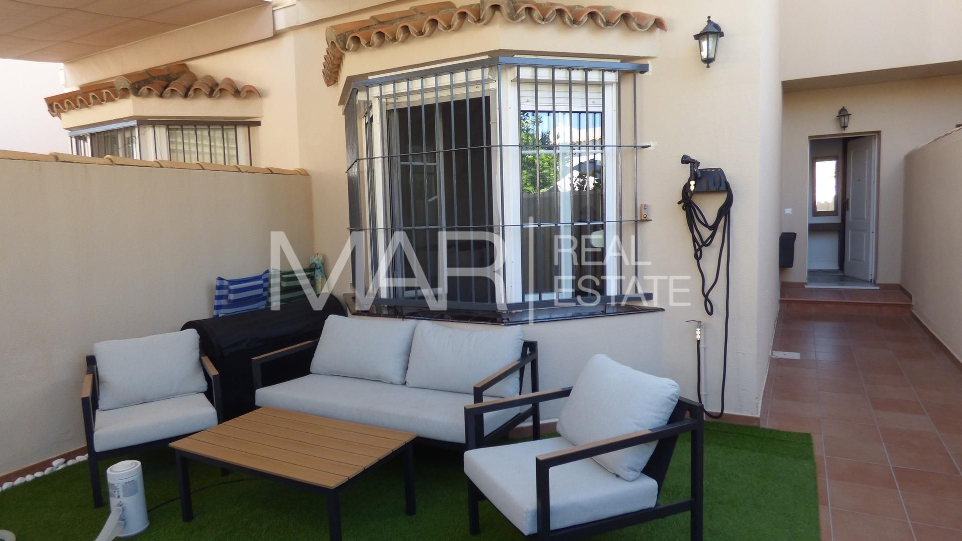 Terrace of Single-family semi-detached for sale in Chiclana de la Frontera  with Air Conditioner and Private garden