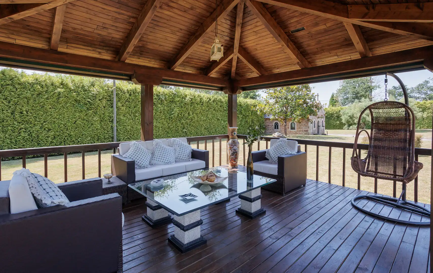 Terraza de Finca rústica en venta en Cospeito con Piscina