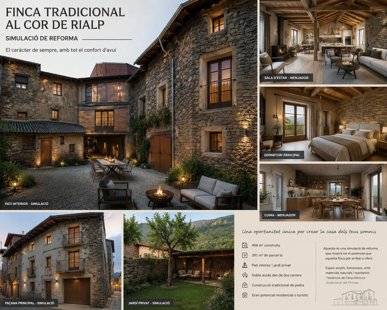 Terraza de Casa adosada en venta en Rialp con Jardín privado