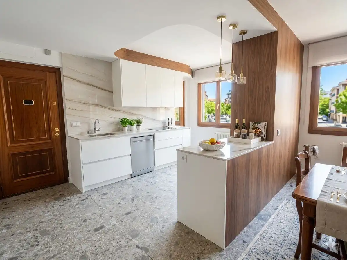 Kitchen of Flat for sale in  Logroño  with Heating, Terrace and Storage room