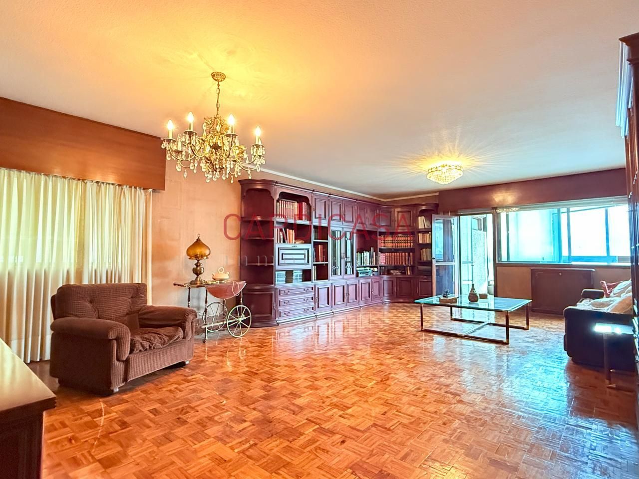 Living room of Flat for sale in Vigo   with Heating, Parquet flooring and Storage room