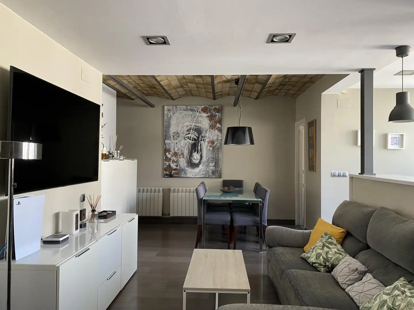 Sala de estar de Ático en venta en Barcelona con Aire acondicionado, Calefacción y Terraza