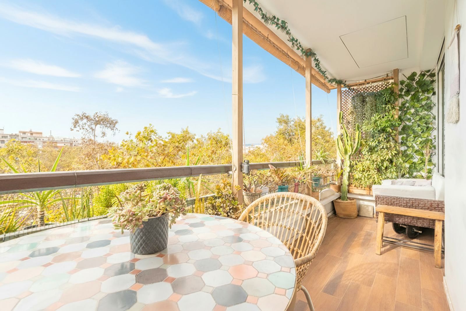 Terrace of Flat for sale in  Barcelona Capital  with Air Conditioner, Heating and Parquet flooring