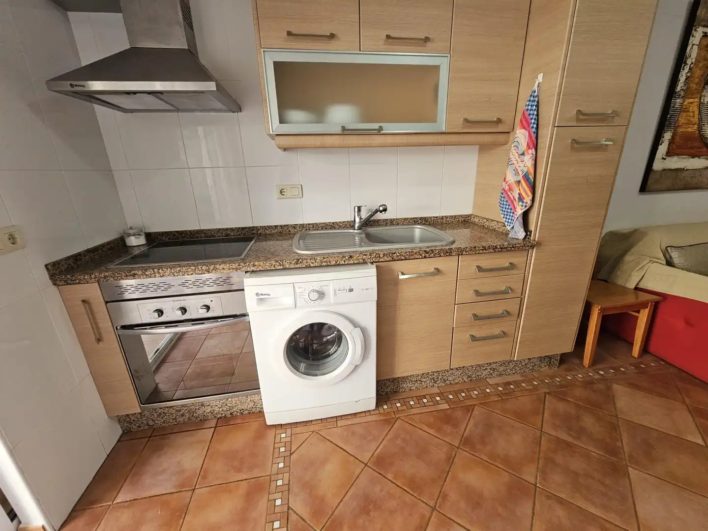 Küche von Wohnung zum Verkauf in Valencia mit Klimaanlage und Balkon