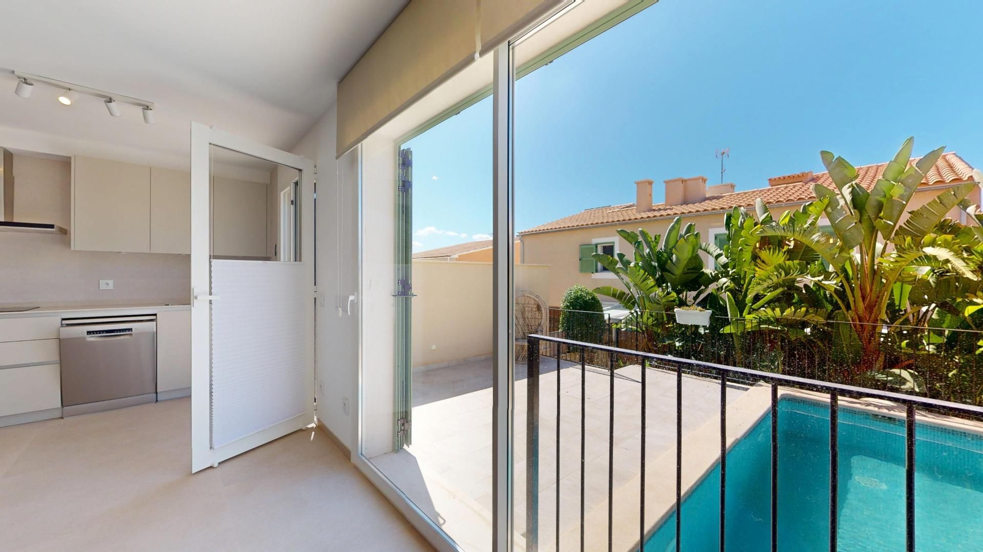 Piscina de Casa adosada en venda en Marratxí amb Aire condicionat, Jardí privat i Terrassa