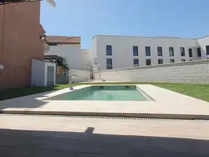 Swimming pool of Detached homes for sale in Villanueva de la Cañada  with Air Conditioner, Heating and Private garden