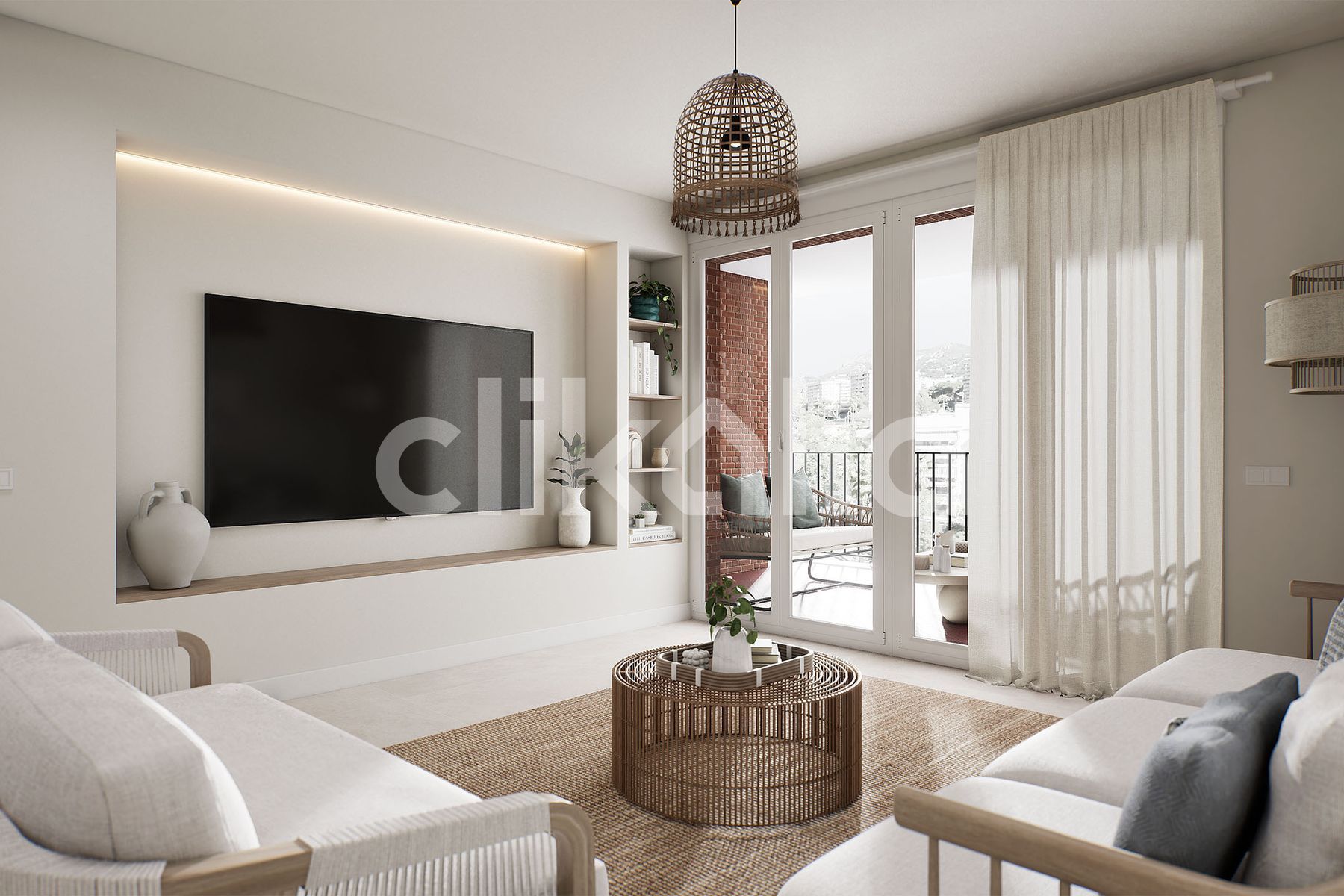 Sala d'estar de Pis en venda en Málaga Capital amb Jardí privat, Terrassa i Balcó