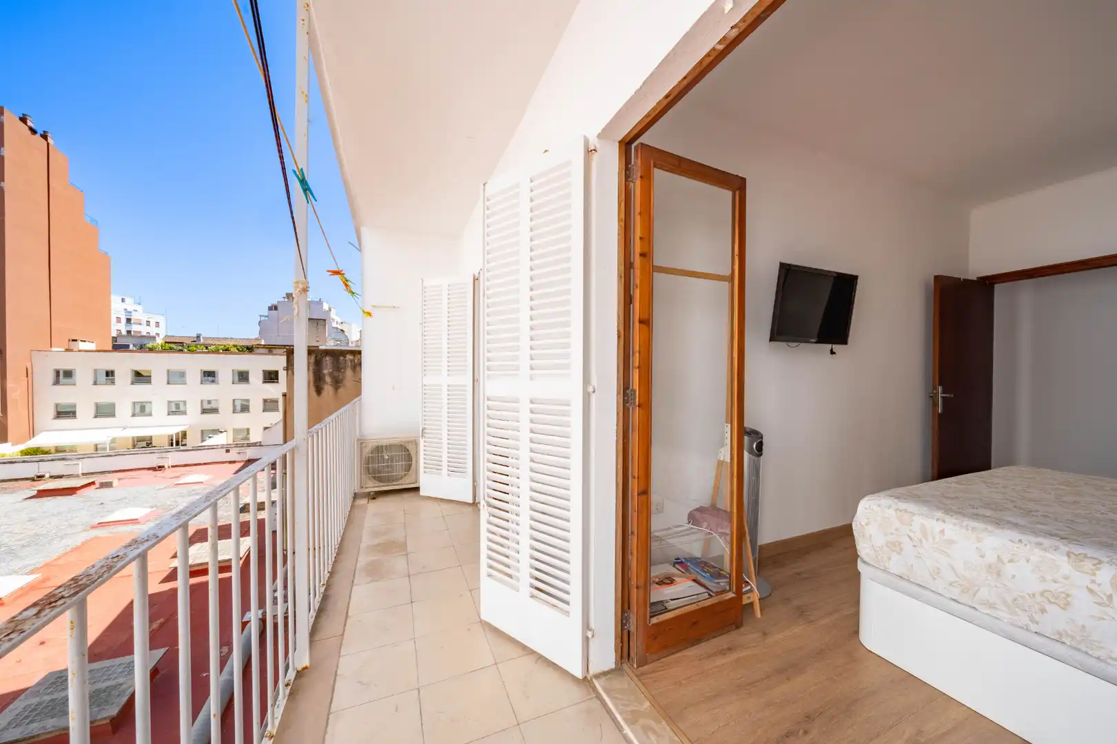 Balcony of Flat for rent in  Palma de Mallorca  with Air Conditioner, Heating and Terrace