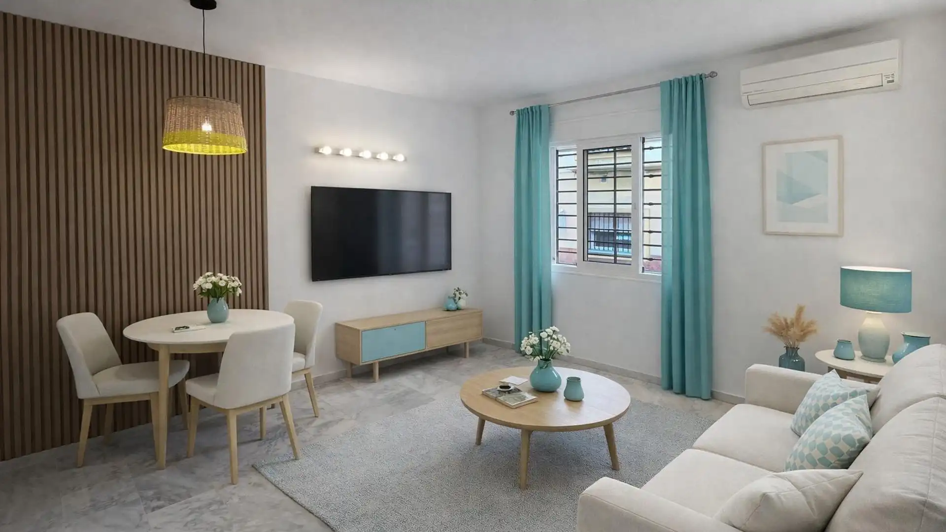 Living room of Planta baja for sale in Mijas  with Air Conditioner and Storage room