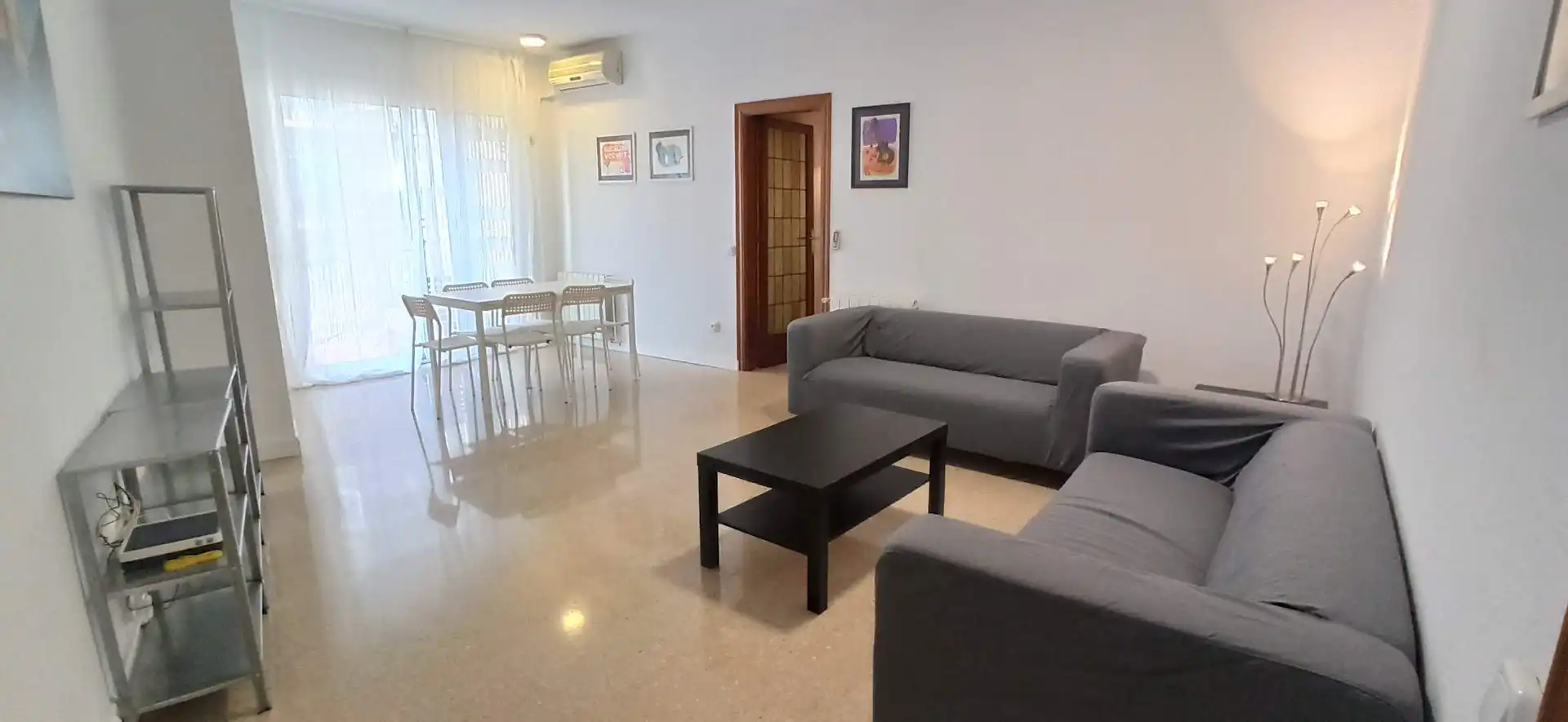 Wohnzimmer von Wohnung zur untervermieten in Barcelona mit Klimaanlage, Heizung und Möbliert