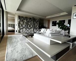 Sala d'estar de Àtic en venda en  Madrid Capital amb Aire condicionat, Terrassa i Piscina