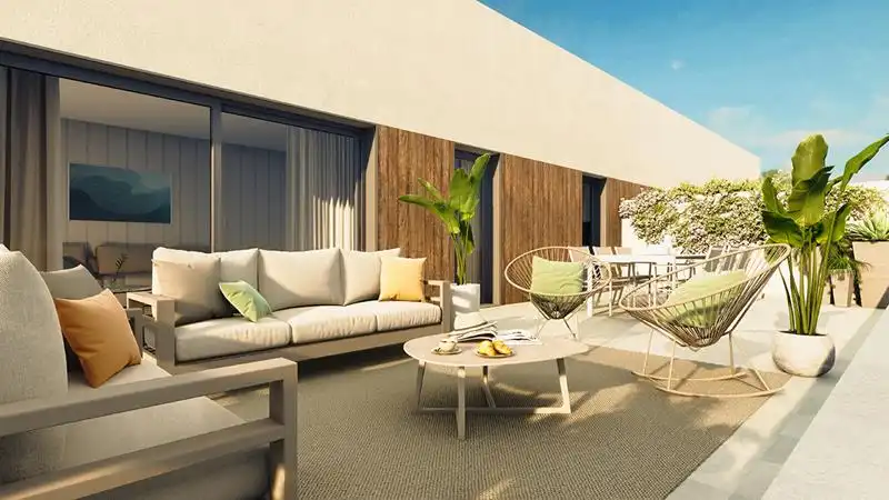 Terrace of Flat for sale in Estepona  with Air Conditioner, Heating and Private garden