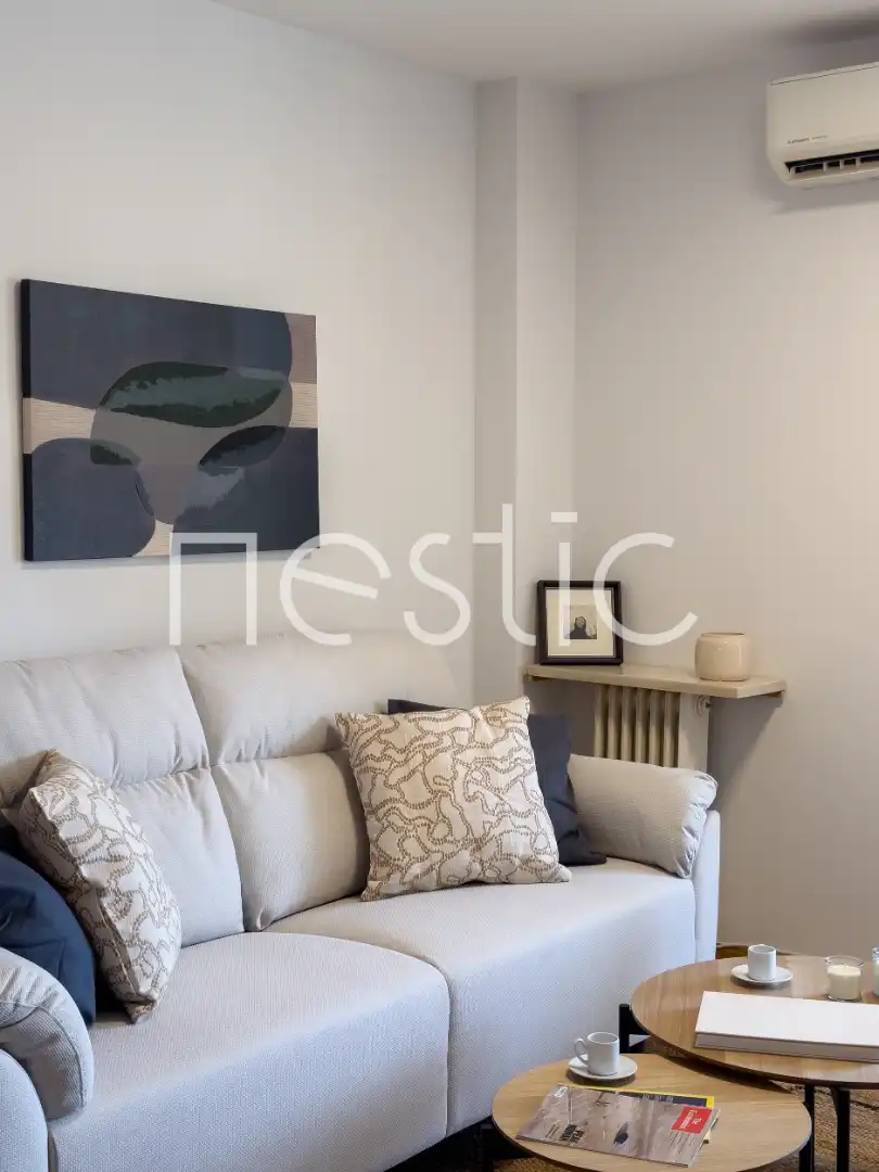 Sala d'estar de Apartament de lloguer en Madrid amb Aire condicionat, Calefacció i Moblat