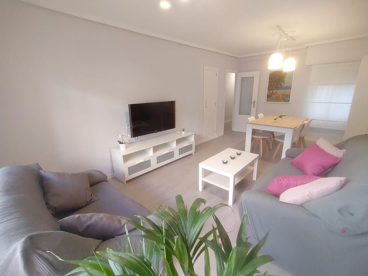 Living room of Flat to rent in  Valencia Capital  with Air Conditioner, Parquet flooring and Furnished