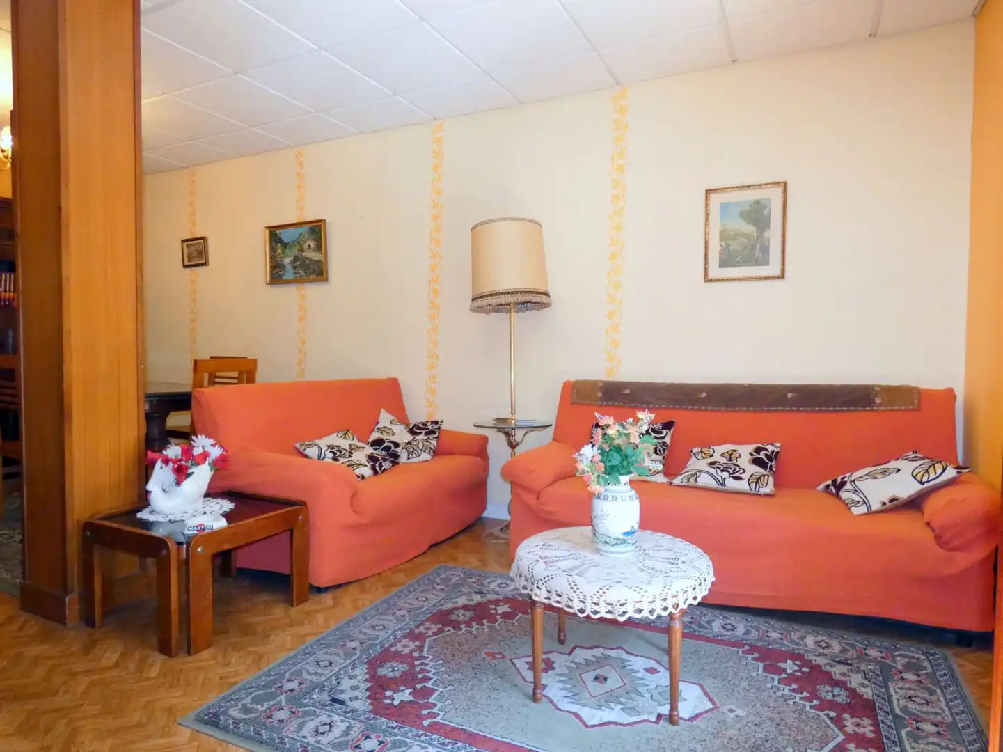 Sala de estar de Piso en venta en Bilbao  con Calefacción, Parquet y Terraza