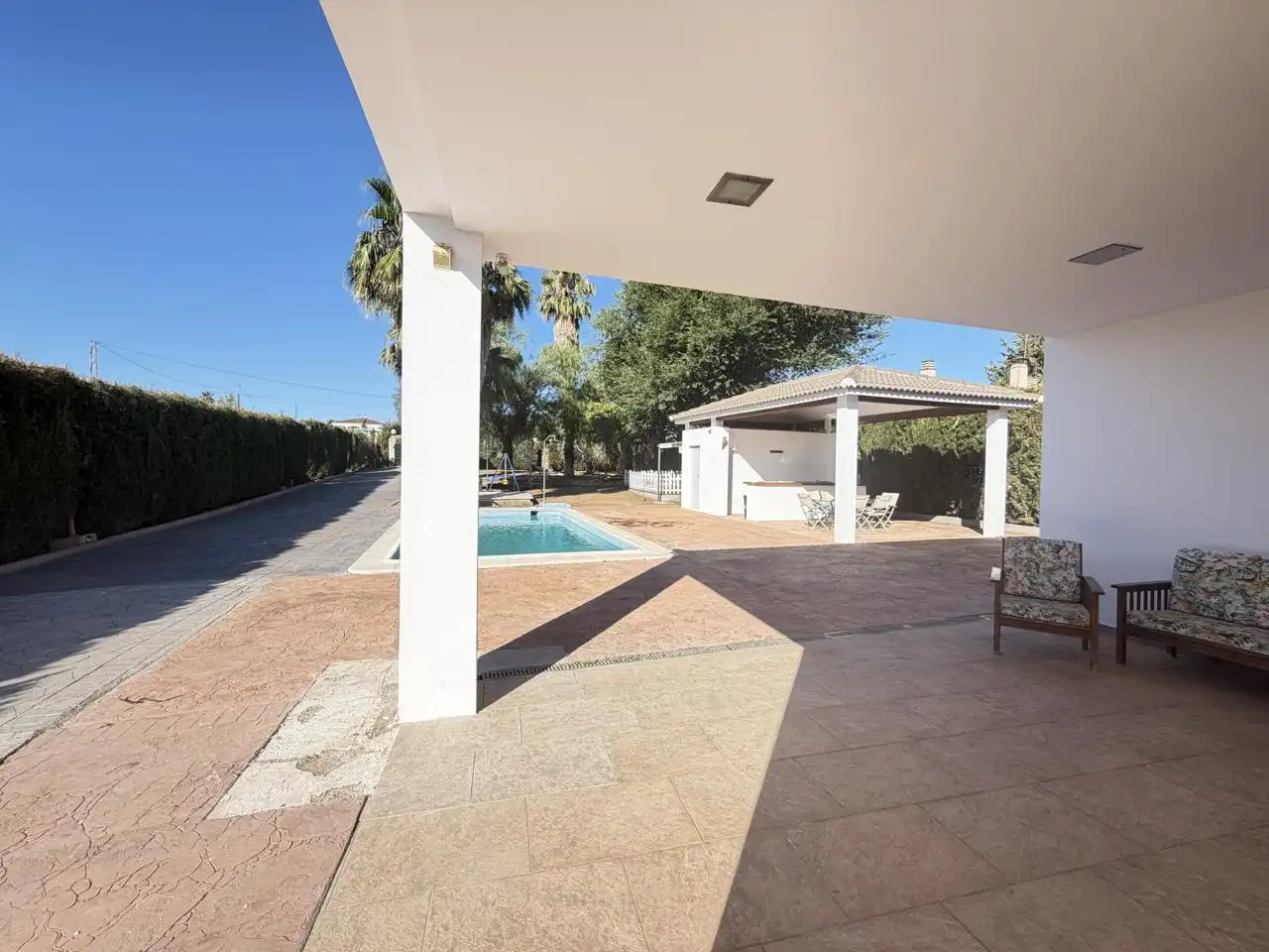 Swimming pool of Houses for sale in Almendralejo