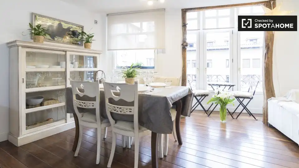 Comedor de Apartamento para compartir en Bilbao  con Aire acondicionado, Calefacción y Terraza