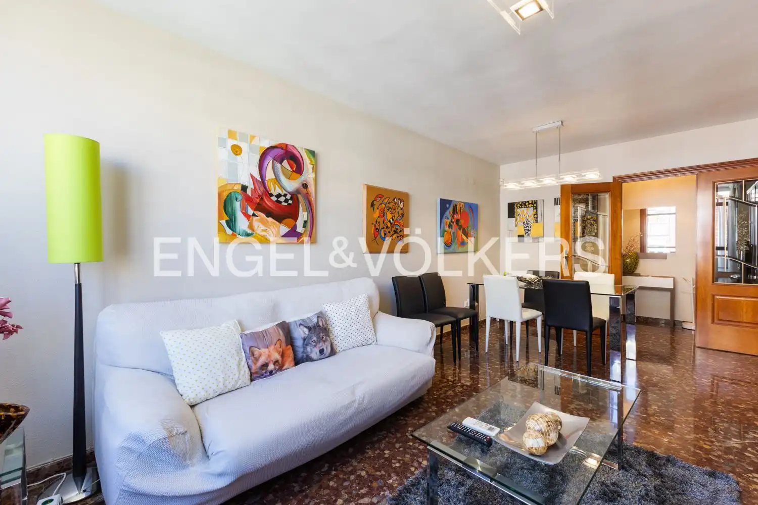 Living room of Flat for rent in Valencia  with Air Conditioner, Heating and Storage room