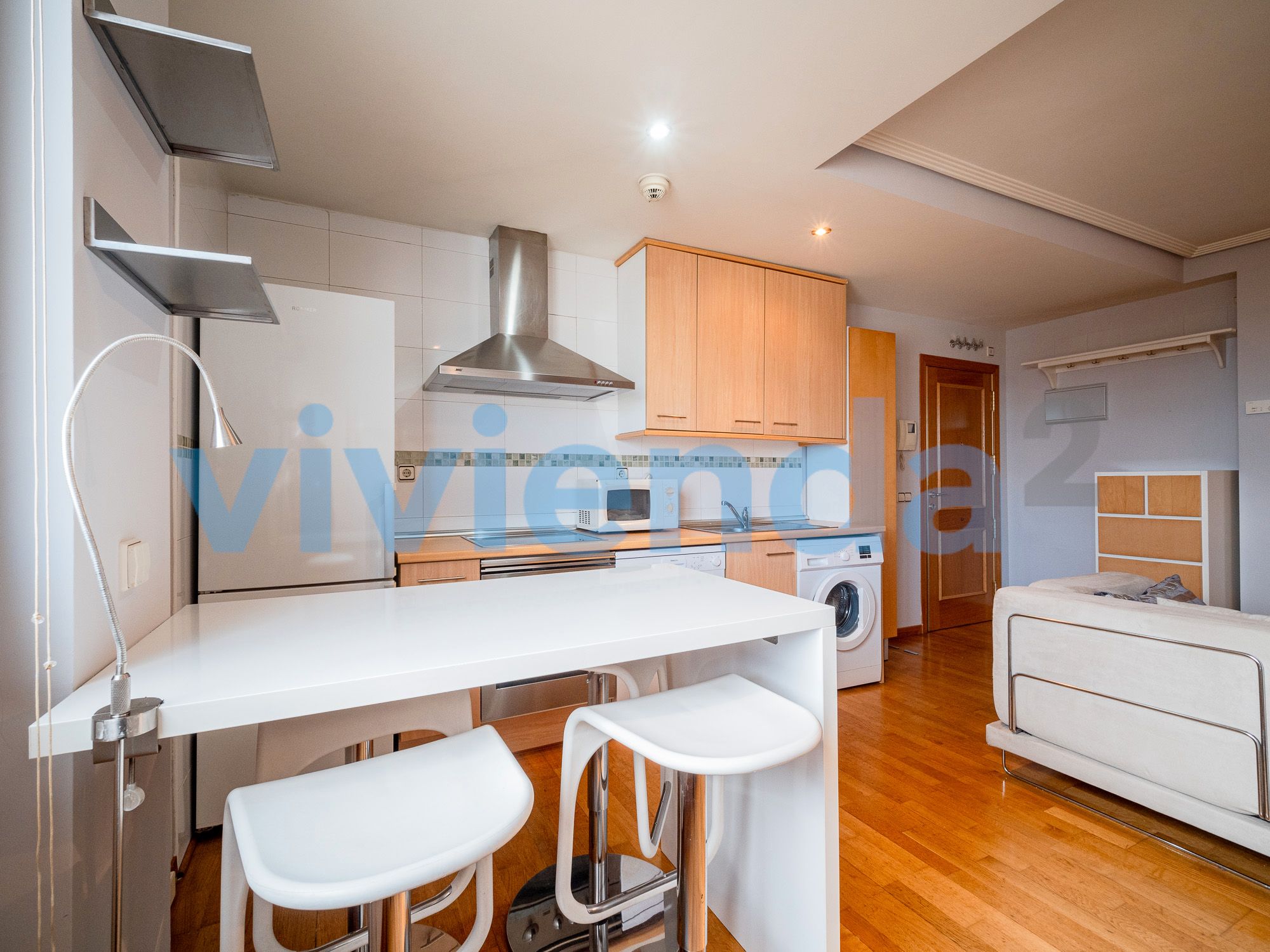 Kitchen of Flat to rent in  Madrid Capital  with Air Conditioner, Heating and Swimming Pool