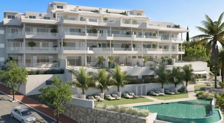 Vista exterior de Apartament en venda en Benalmádena amb Aire condicionat, Jardí privat i Parquet