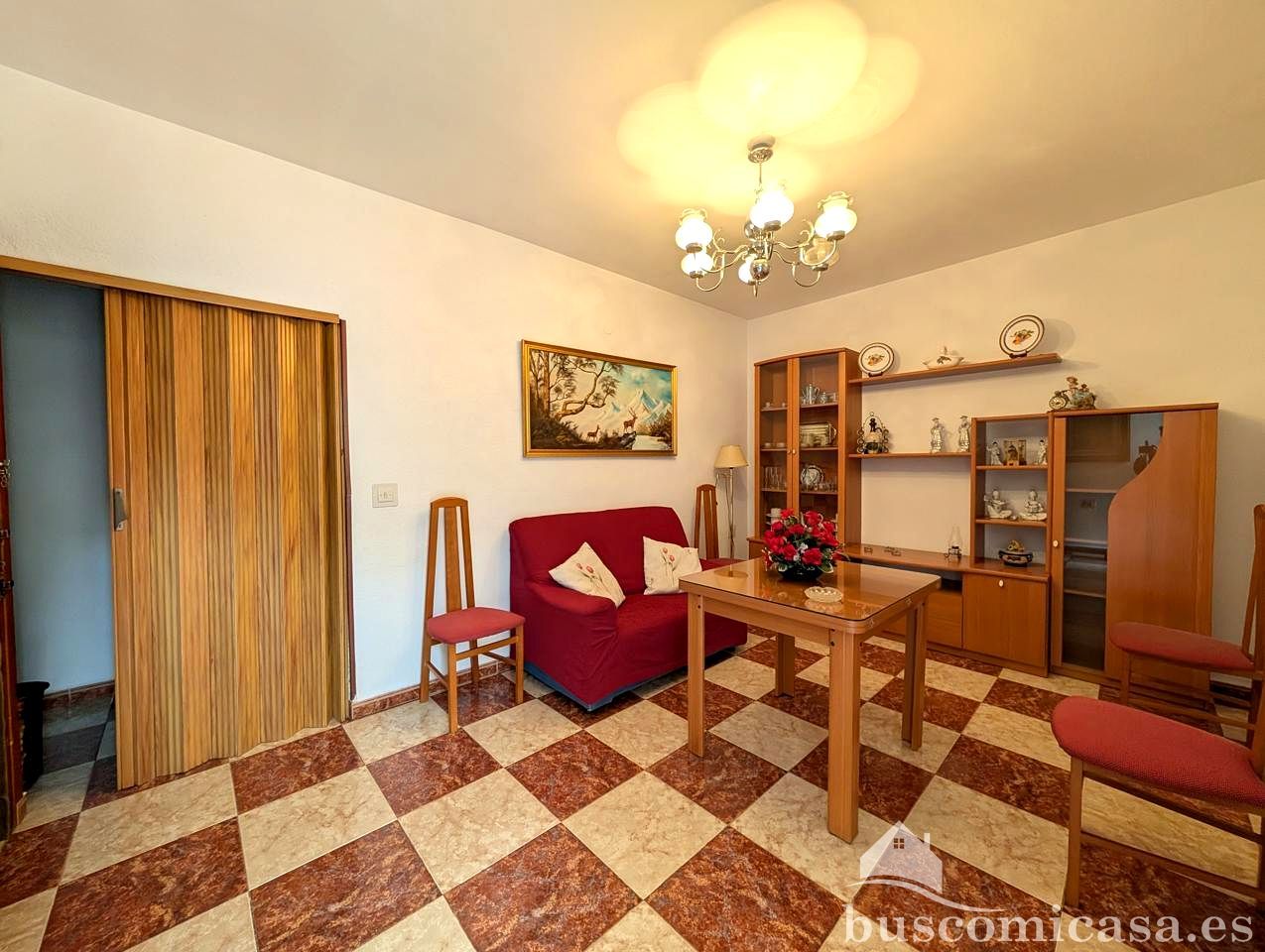 Sala d'estar de Pis en venda en Linares amb Terrassa, Moblat i Balcó