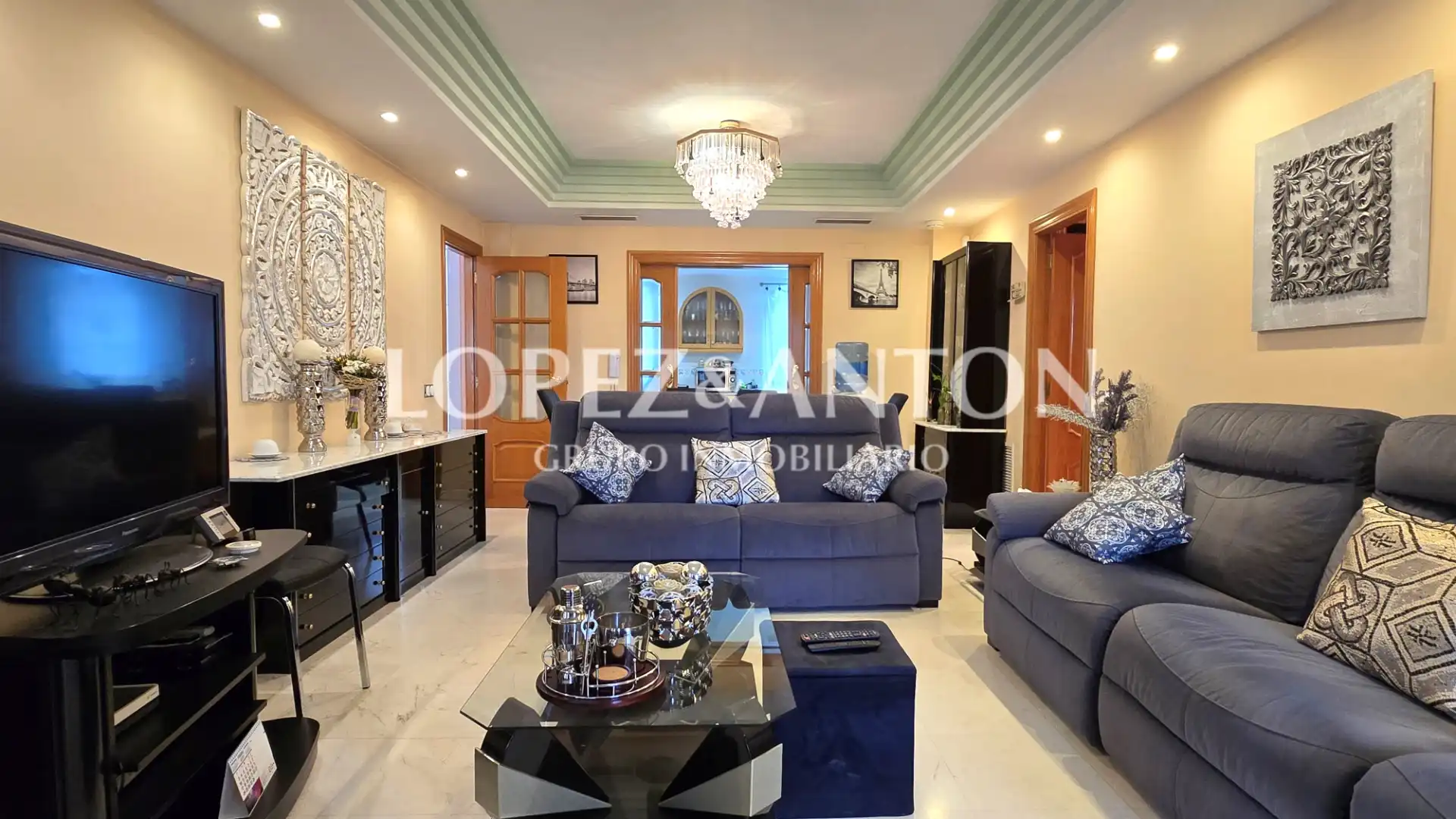 Sala de estar de Casa o chalet en venta en Benaguasil con Aire acondicionado, Jardín privado y Parquet