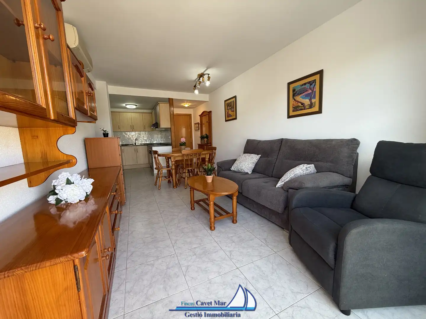 Living room of Apartments for sale in Cambrils  with Terrace, Furnished and Community pool
