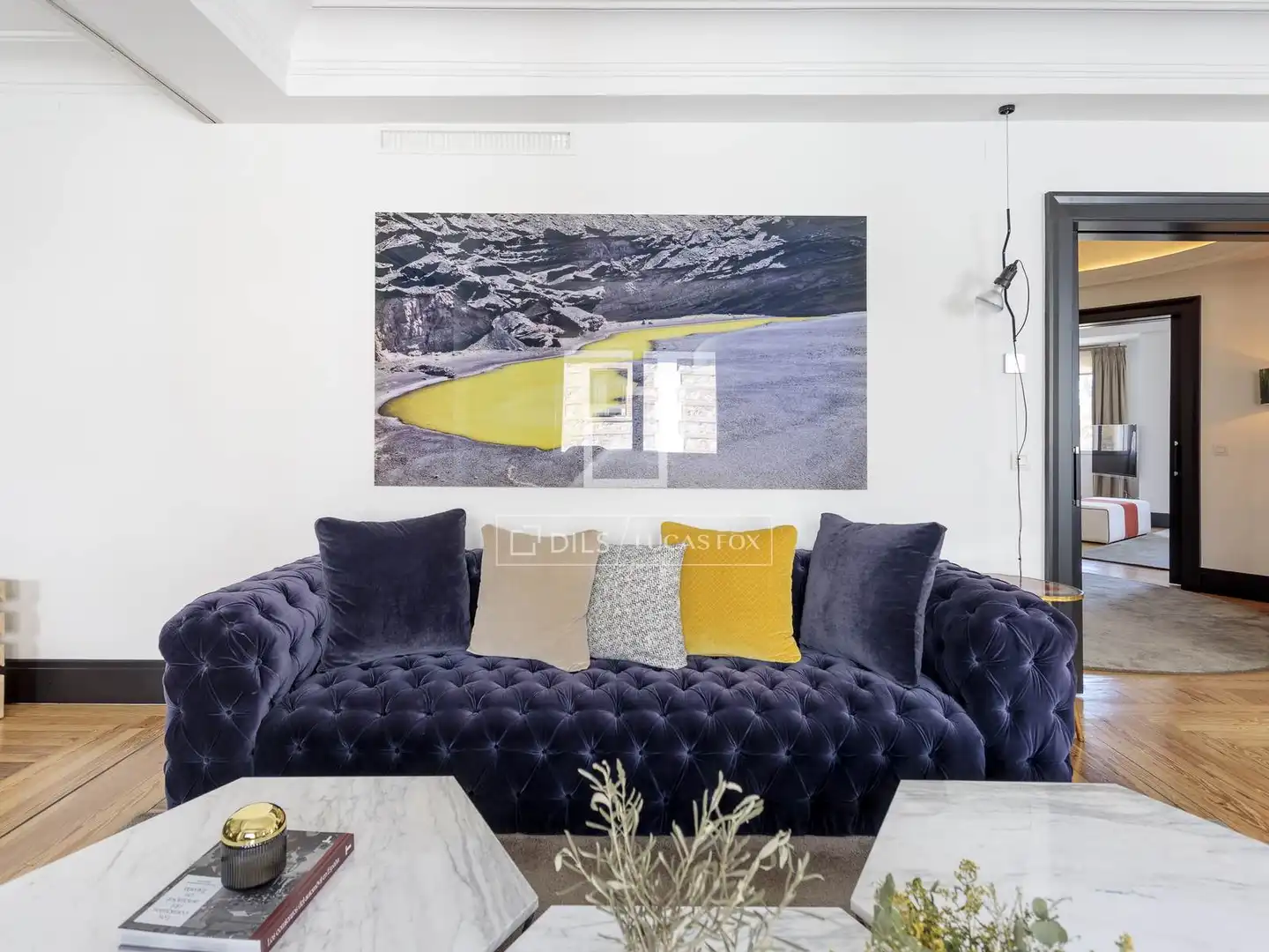 Wohnzimmer von Wohnung zur Miete in Madrid mit Klimaanlage, Heizung und Parkett