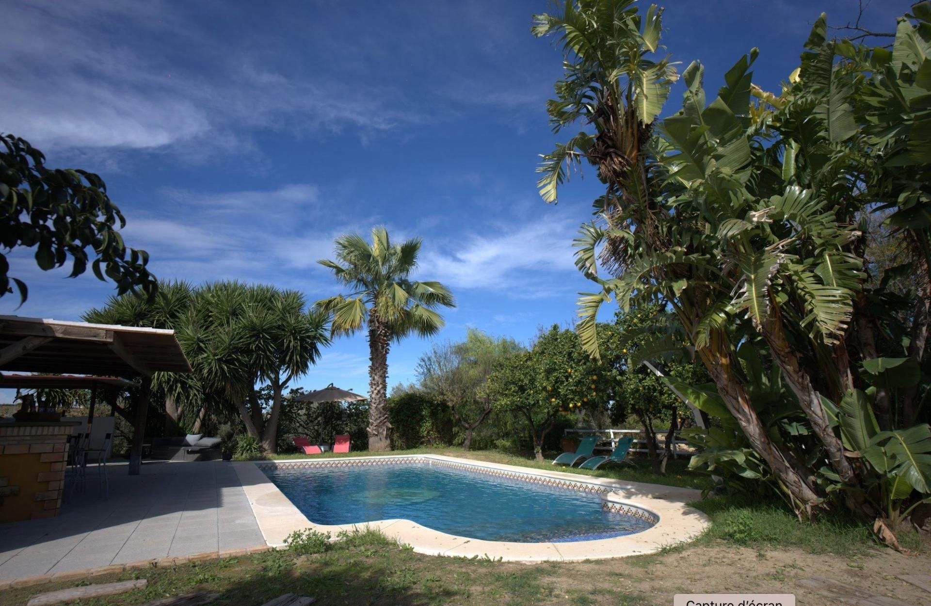 Swimming pool of Country house for sale in Manzanilla  with Air Conditioner, Heating and Terrace